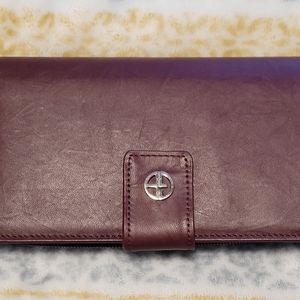 Giani Bernini Leather Wallet in Burgundy